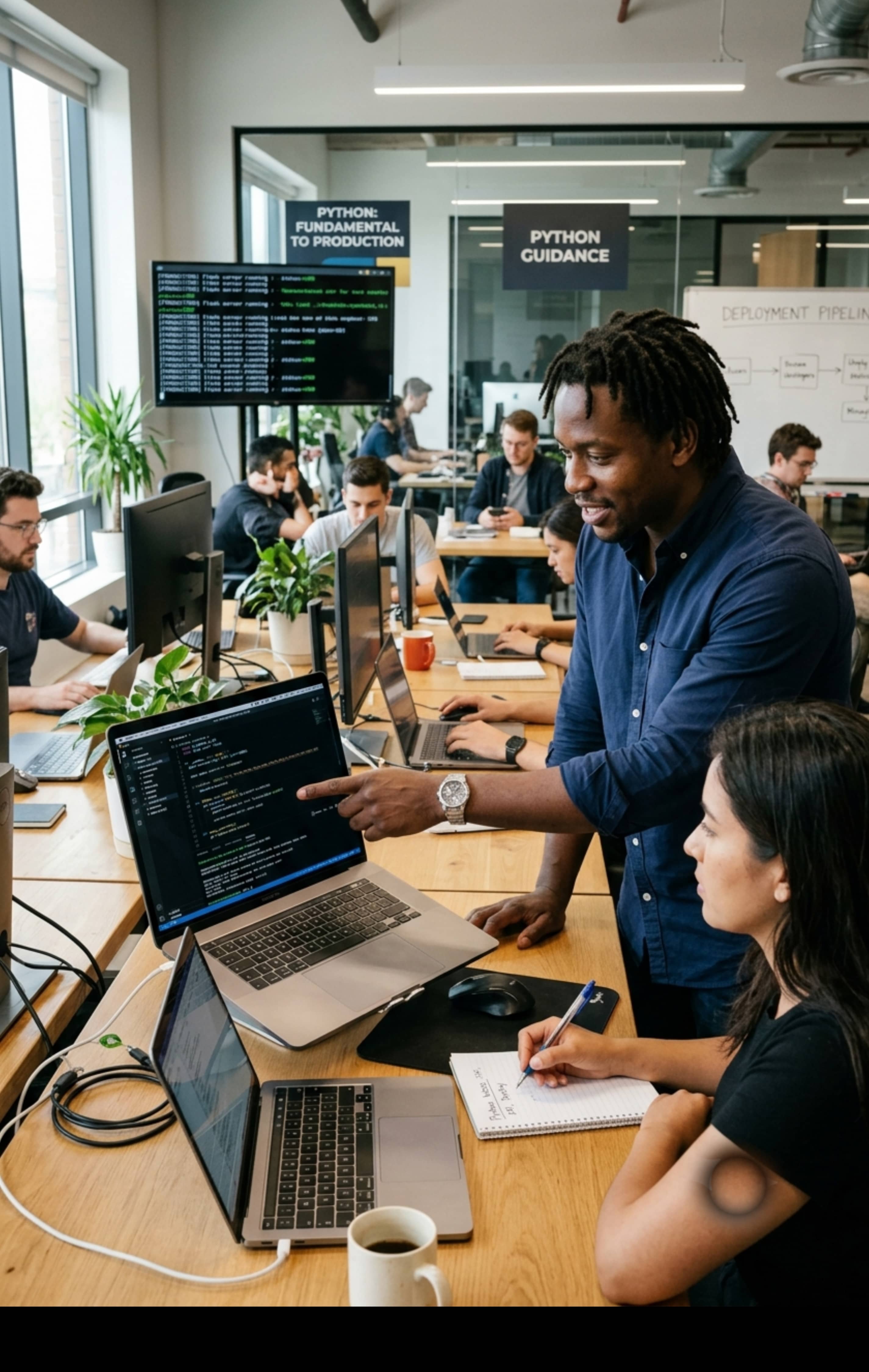 Python code on screen